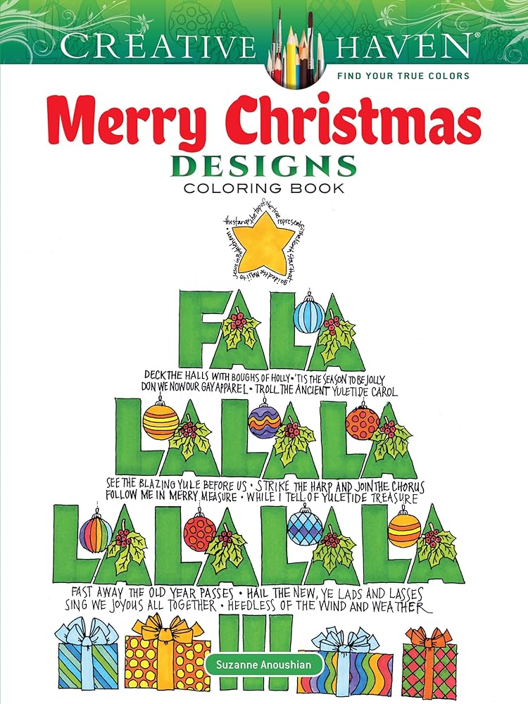 Creative Haven Merry Christmas Designs Coloring Book (Adult Coloring Books: Christmas) cover image