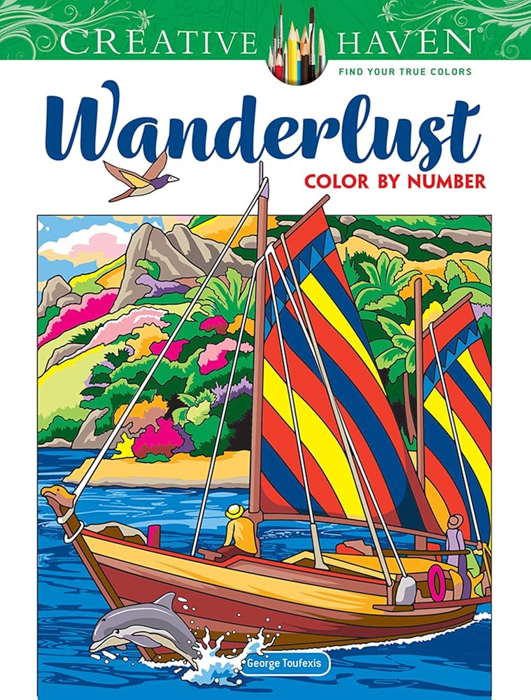 Creative Haven Wanderlust Color by Number (Adult Coloring Books: World & Travel) cover image