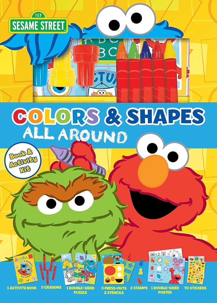 Sesame Street: Colors and Shapes All Around (Book Plus) cover image
