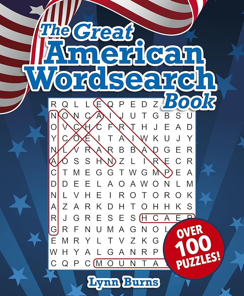 The Great American Wordsearch Book: Over 100 Puzzles! cover image