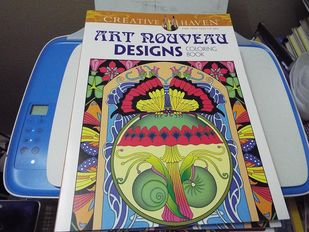 Art Nouveau Designs Coloring Book cover image