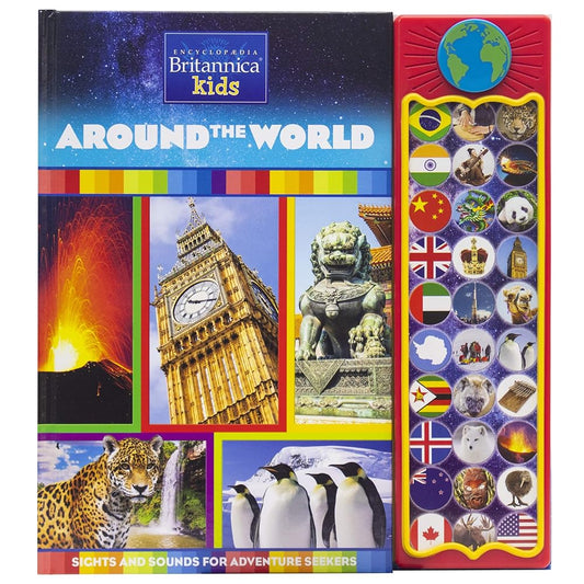 Encyclopedia Britannica Kids - Around the World 30 Button Sound Book - PI Kids cover image