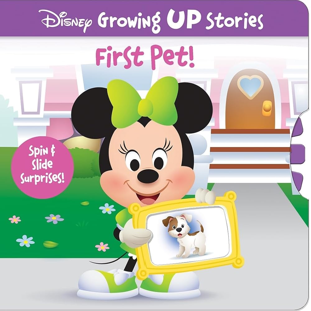 Disney Growing Up Stories with Minnie Mouse - First Pet! - Spin& Slide Surprise! - PI Kids cover image