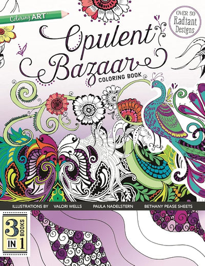 Opulent Bazaar Coloring Book: 3 Books in 1 cover image