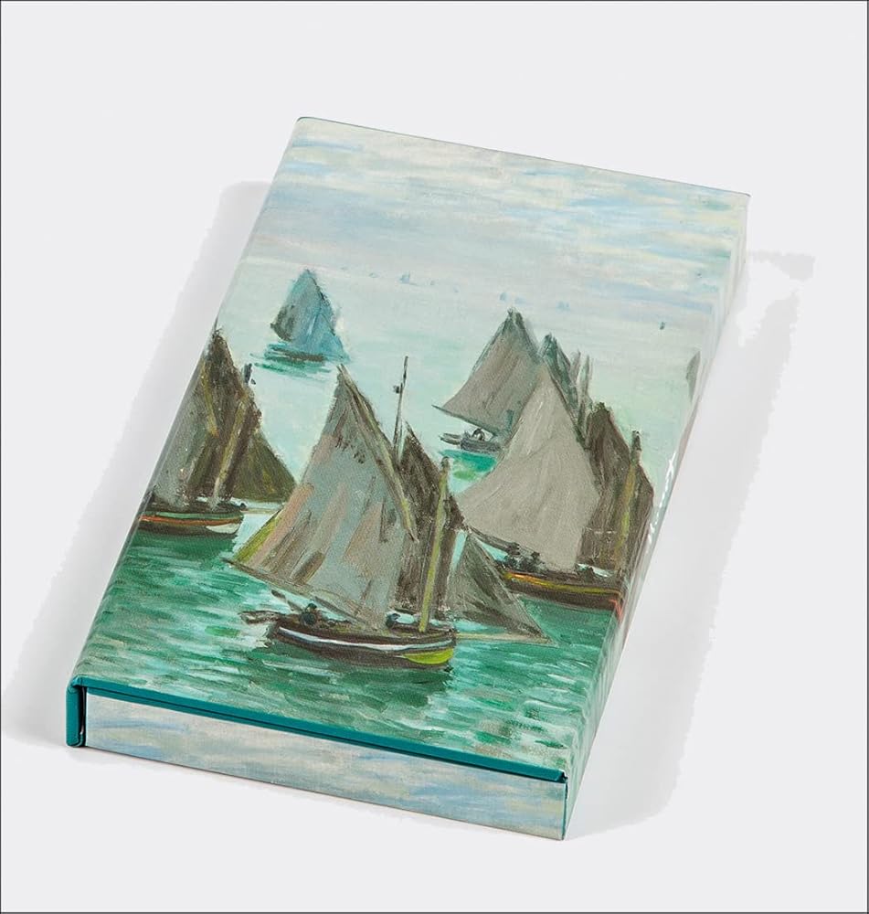teNeues - 8-Pen Set: Monet Fishing Boats, 8 Ballpoint Pens, Unique Paper Wrapped Barrel, Soft Touch, Sleek Case: Set of 8 Ball Point Pens in a Slim Case cover image