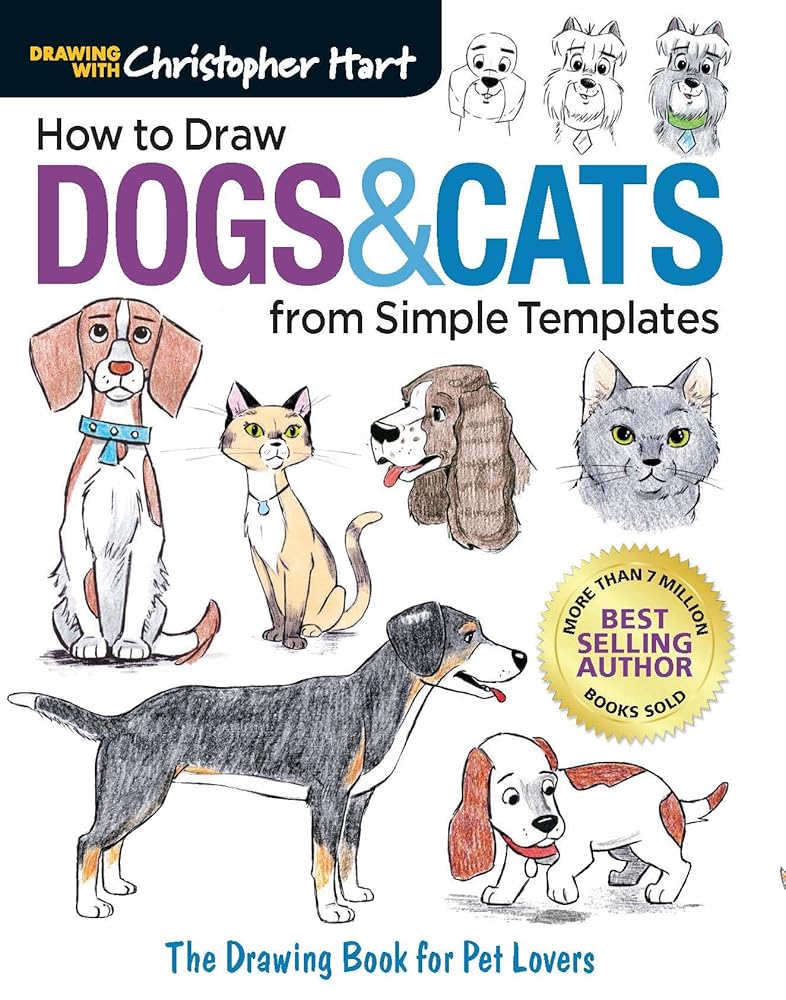 How to Draw Dogs & Cats from Simple Templates: The Drawing Book for Pet Lovers cover image