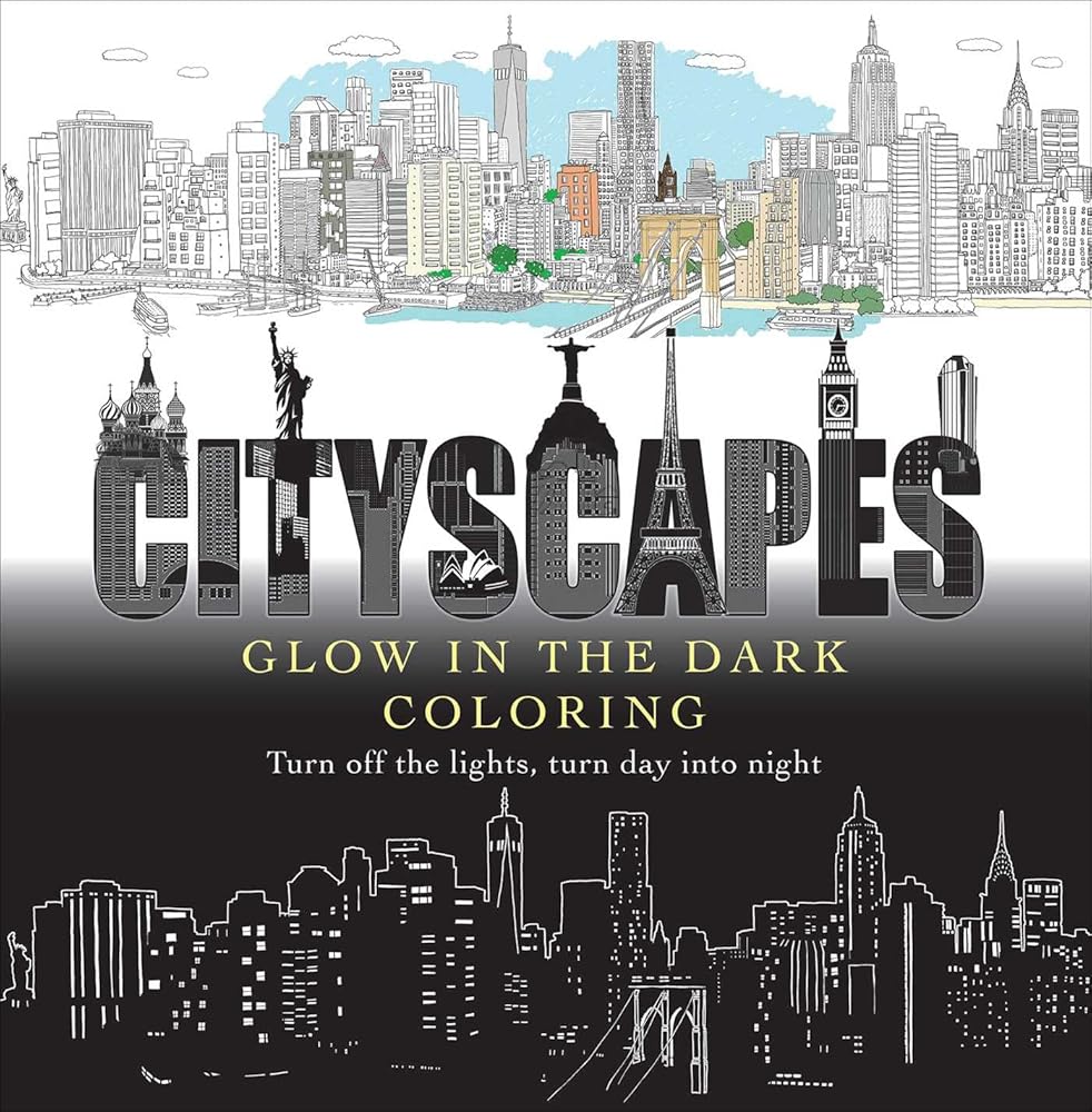 Cityscapes Glow in the Dark Coloring cover image