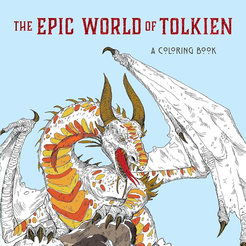 The Epic World of Tolkien: A Coloring Book cover image
