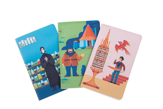 Harry Potter: Exploring Hogwarts Sewn Pocket Notebook Collection (Set of 3) cover image