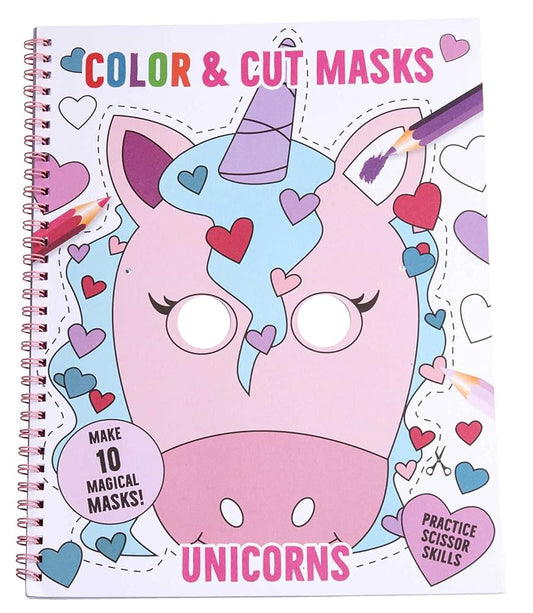 Color & Cut Masks: Unicorns: (Origami For Kids, Art books for kids 4 - 8, Boys and Girls Coloring, Creativity and Fine Motor Skills) (iSeek) cover image