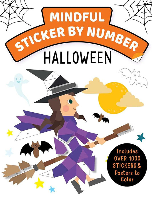Mindful Sticker By Number: Halloween: (Sticker Books for Kids, Activity Books for Kids, Mindful Books for Kids) cover image