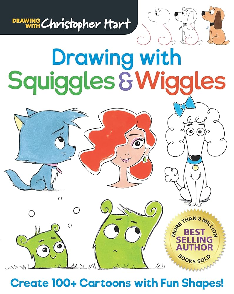Drawing with Squiggles & Wiggles: Create 100+ Cartoons with Fun Shapes! cover image