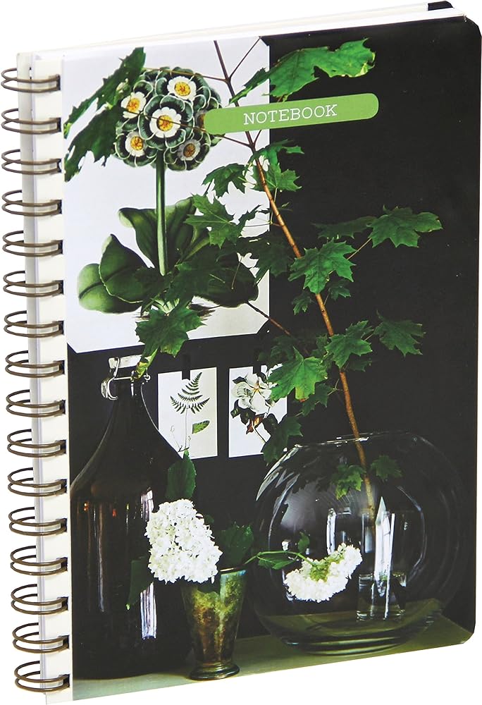 Botanical Style Medium Spiral-Bound Notebook cover image