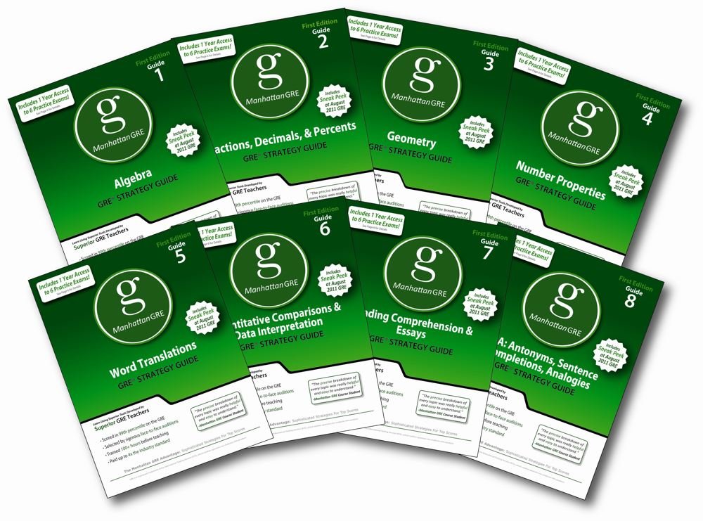 Manhattan GRE Set of 8 Strategy Guides, 1st Edition (8 Guide Instructional Series) cover image