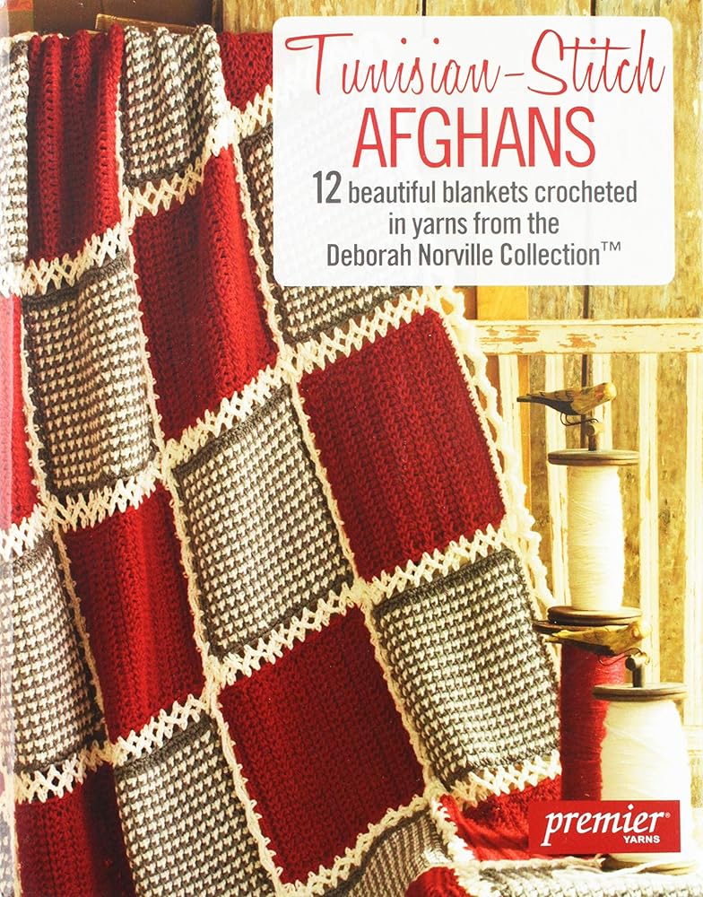 Tunisian-Stitch Afghans-12 Beautiful Blankets Crocheted in Yarns from the Deborah Norville Collection. cover image