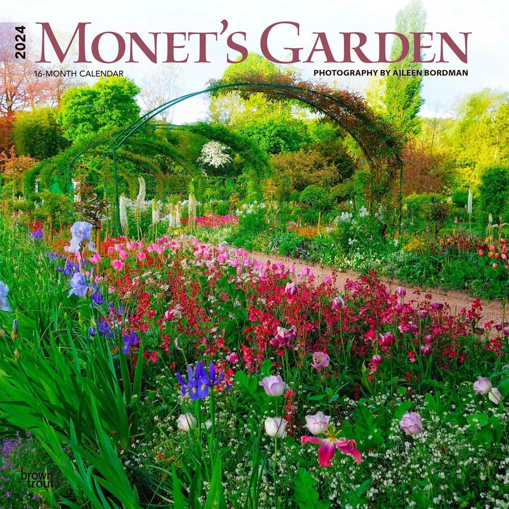 Monet's Garden | 2024 12 x 24 Inch Monthly Square Wall Calendar | BrownTrout | Impressionism Artist Outdoor cover image