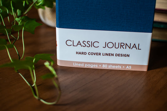 Navy Hardcover Linen Journal