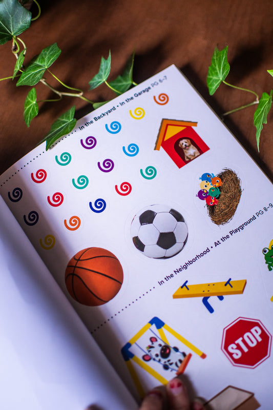 Baby Einstein - 100 First Words Sticker Book - More Than 500 Stickers Included! - PI Kids