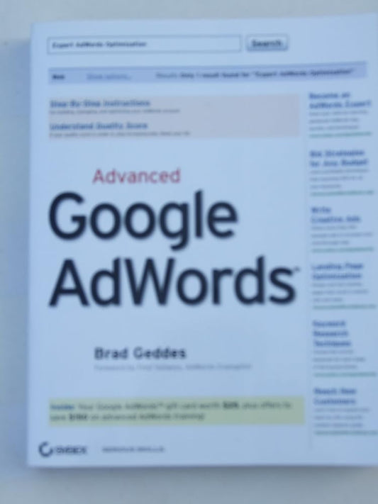 Advanced Google AdWords cover image