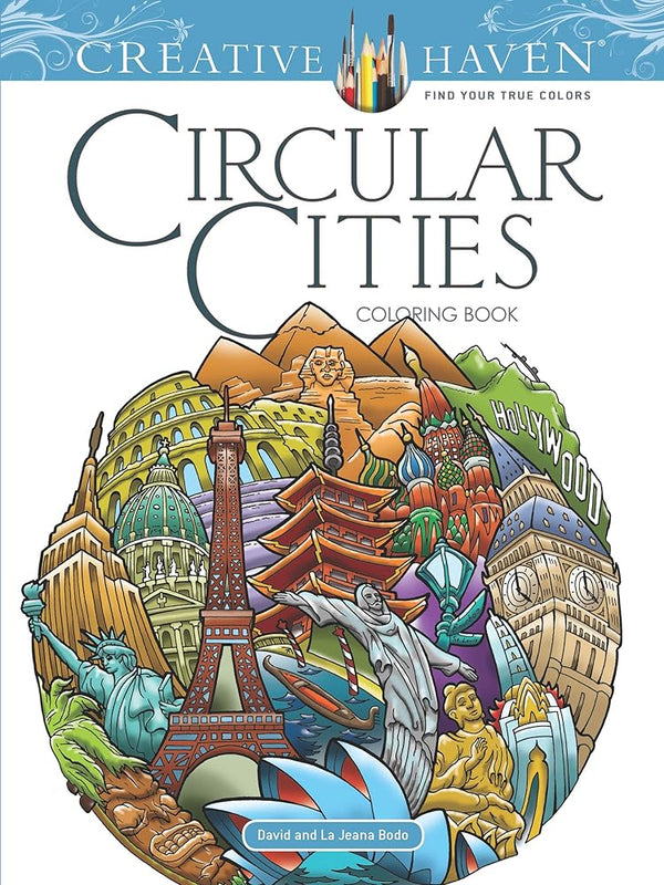 Creative Haven Circular Cities Coloring Book cover image