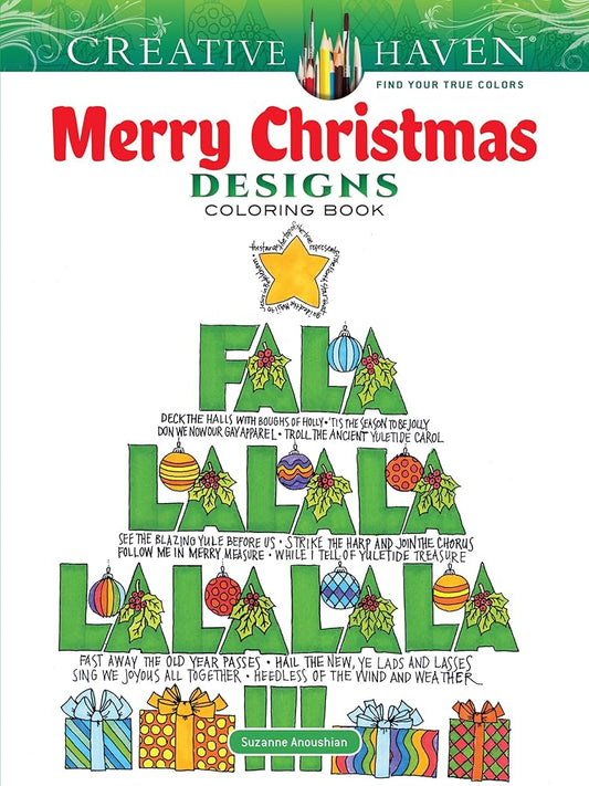 Creative Haven Merry Christmas Designs Coloring Book (Adult Coloring Books: Christmas) cover image