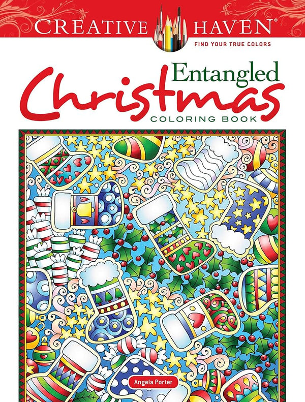 Creative Haven Entangled Christmas Coloring Book (Adult Coloring Books: Christmas) cover image