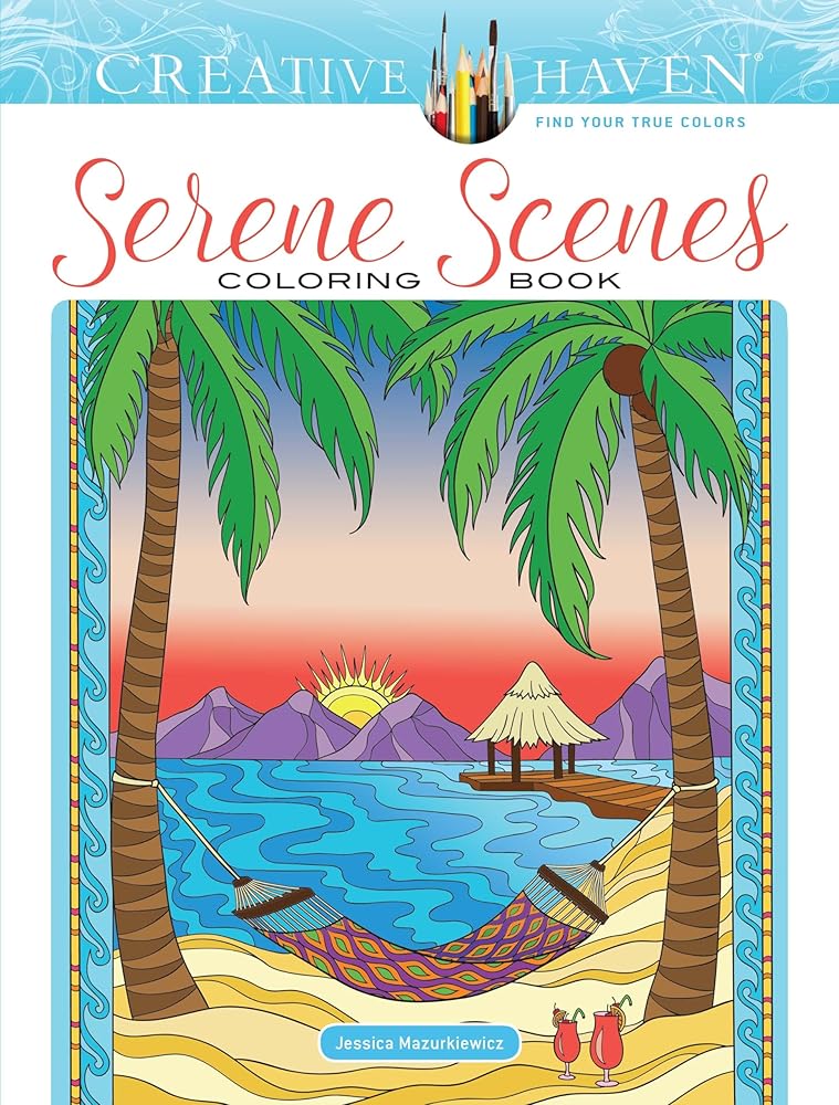 Creative Haven Serene Scenes Coloring Book: Relaxing Illustrations for Adult Colorists (Adult Coloring Books: Calm) cover image