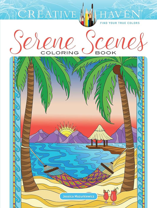 Creative Haven Serene Scenes Coloring Book: Relaxing Illustrations for Adult Colorists (Adult Coloring Books: Calm) cover image