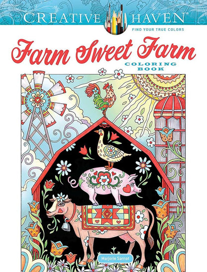 Creative Haven Farm Sweet Farm Coloring Book (Adult Coloring Books: In The Country) cover image