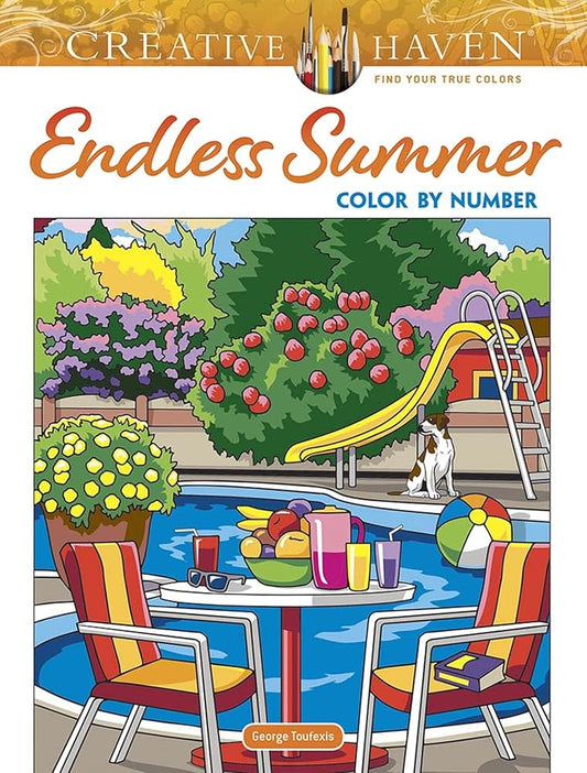 Creative Haven Endless Summer Color by Number (Adult Coloring Books: Seasons) cover image