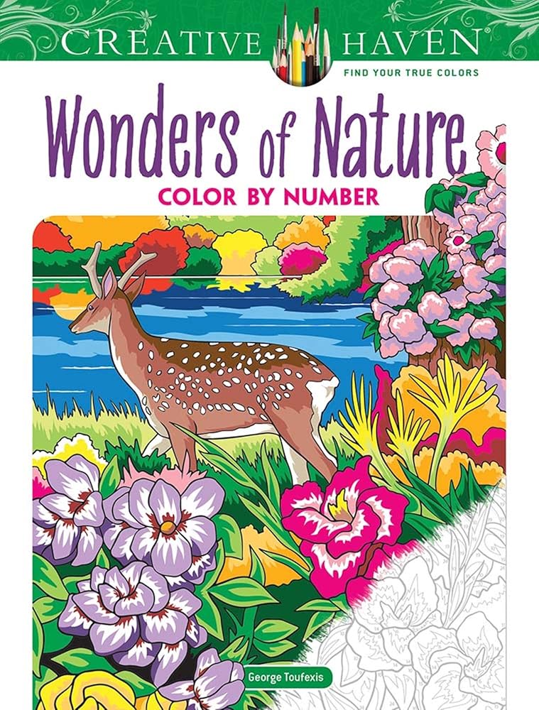 Creative Haven Wonders of Nature Color by Number (Adult Coloring Books: Nature) cover image