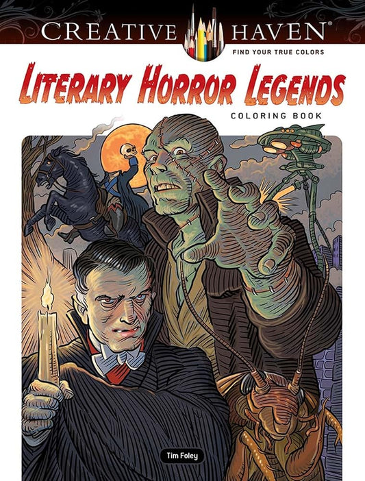 Creative Haven Literary Horror Legends Coloring Book (Adult Coloring Books: Literature) cover image