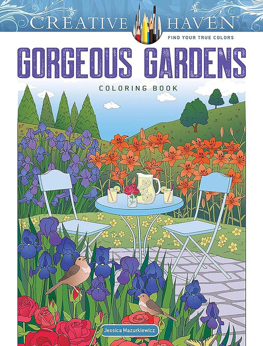 Creative Haven Gorgeous Gardens Coloring Book (Adult Coloring Books: Flowers & Plants) cover image