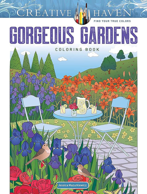 Creative Haven Gorgeous Gardens Coloring Book (Adult Coloring Books: Flowers & Plants) cover image