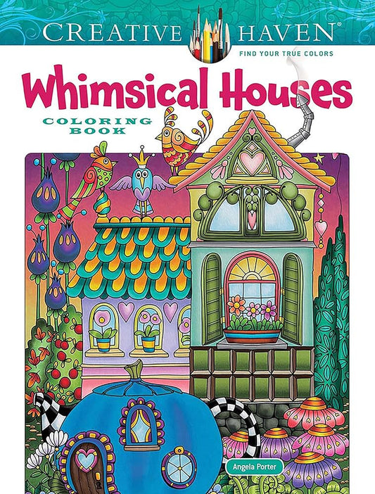 Creative Haven Whimsical Houses Coloring Book (Adult Coloring Books: Art & Design) cover image