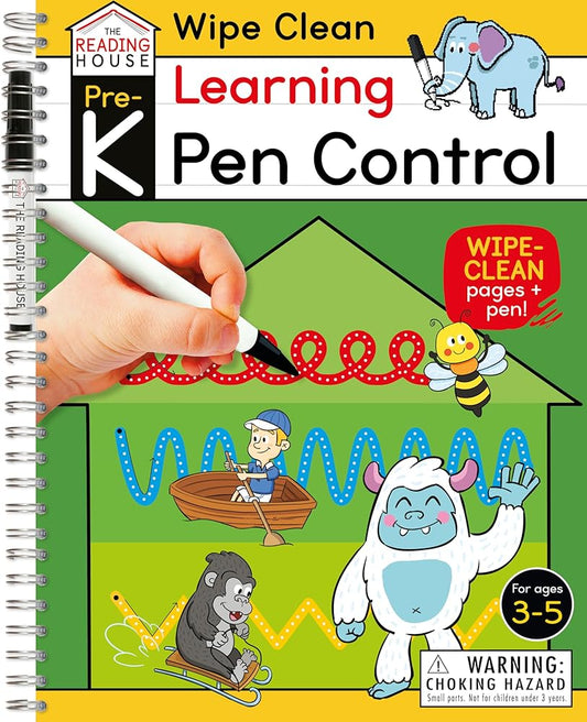Learning Pen Control (Pre-K Wipe Clean Workbook): Preschool Wipe Off Activity Workbook, Ages 3-5, Letter Tracing, Number and Shape Formation, Learning ... and Handwriting Practice (The Reading House) cover image