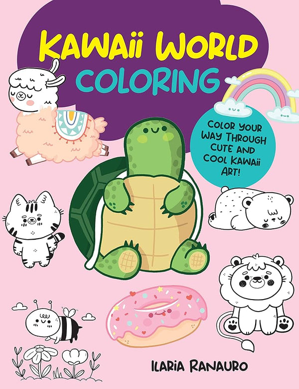Kawaii World Coloring: Color your way through cute and cool kawaii art! (Manga Coloring, 3) cover image