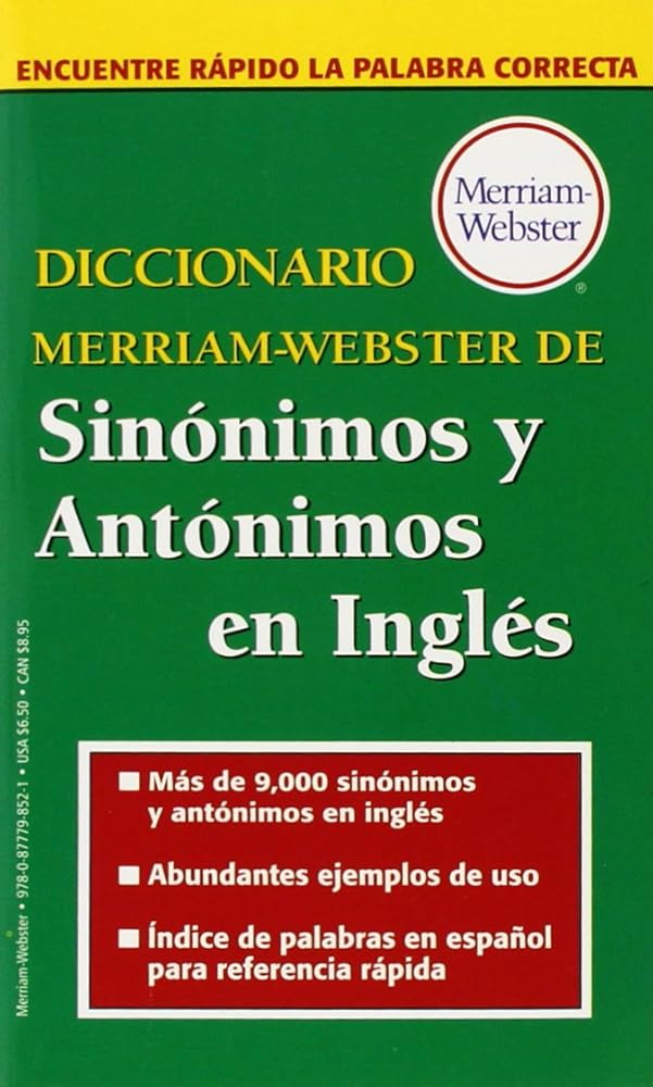Diccionario Merriam-Webster De Sinonimos Y Antonimos En Ingles (Spanish Edition) cover image