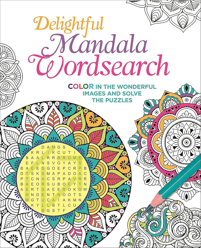 Delightful Mandala Wordsearch: Color in the Wonderful Images and Solve the Puzzles (Color Your Wordsearch, 3) cover image