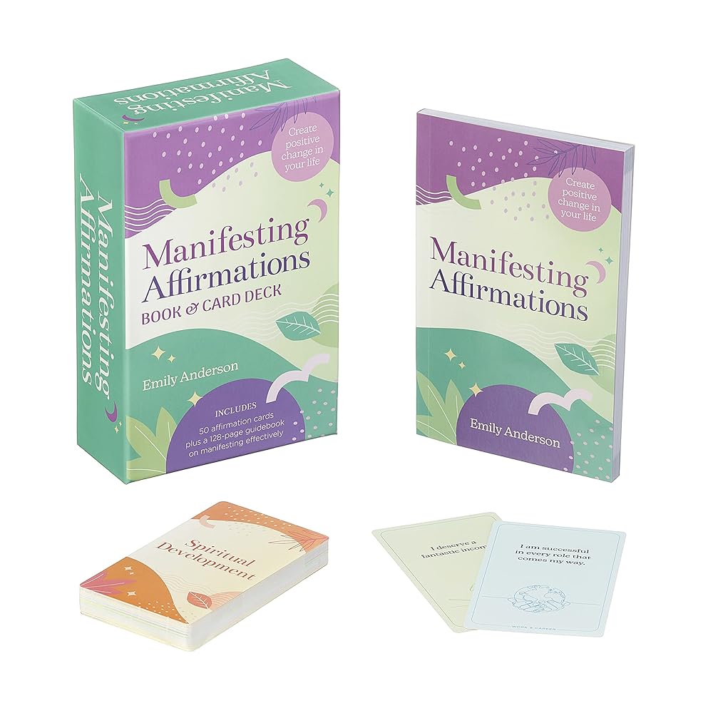 Manifesting Affirmations Book & Card Deck: Create Positive Change in Your Life. Includes 50 Affirmation Cards Plus a 128-Guidebook on Manifesting Effectively (Sirius Inspiration Kits) cover image