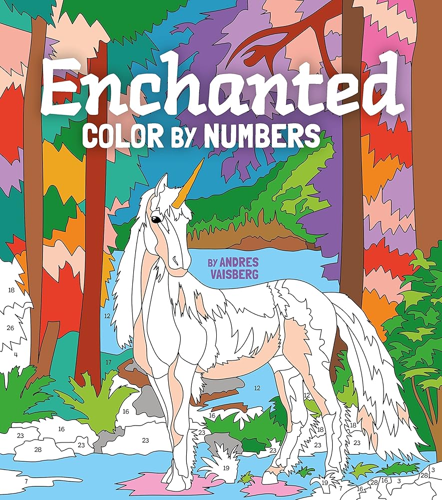 Enchanted Color by Numbers: Includes 45 Artworks To Colour (Arcturus Creative Color-by-Numbers) cover image