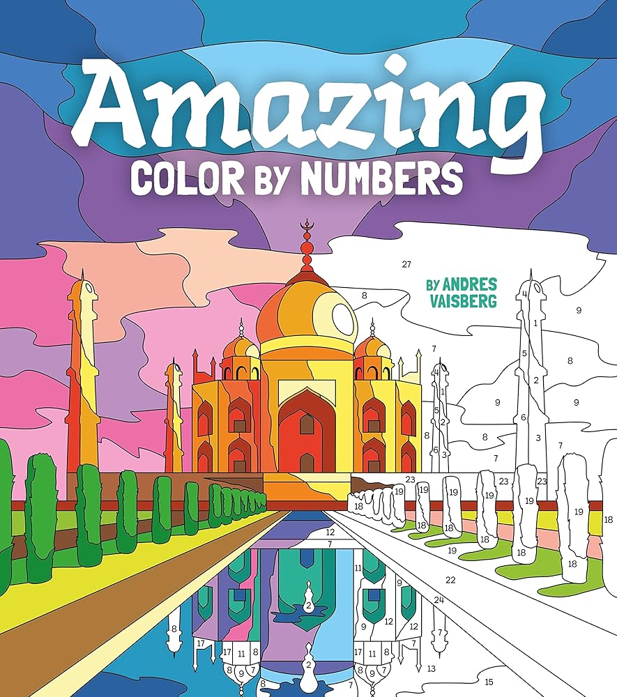 Amazing Color by Numbers: Includes 45 Artworks To Colour (Arcturus Creative Color-by-Numbers) cover image