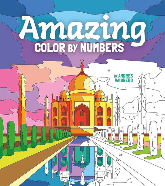 Amazing Color by Numbers: Includes 45 Artworks To Colour (Arcturus Creative Color-by-Numbers) cover image