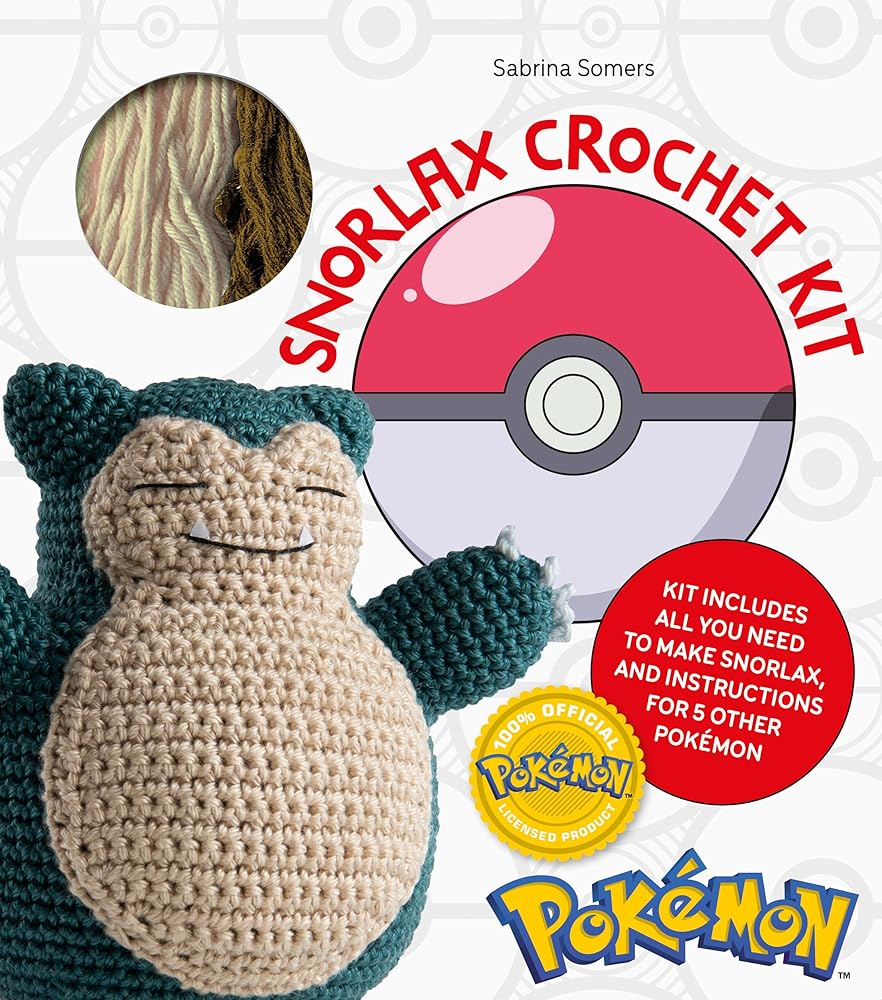 Pokémon Crochet Snorlax Kit: Includes materials to make Snorlax and instructions for 5 other Pokémon cover image