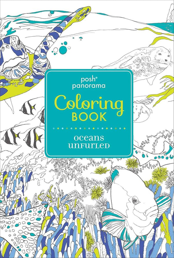 Posh Panorama Adult Coloring Book: Oceans Unfurled cover image