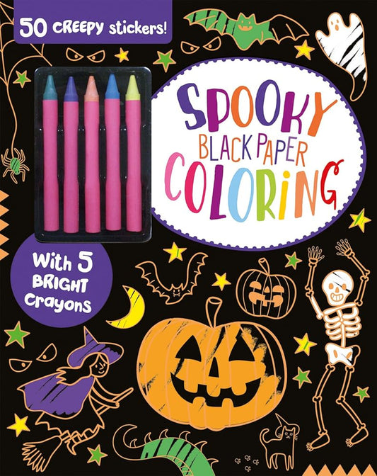 Spooky Black Paper Coloring cover image