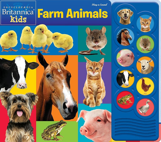 Encyclopedia Britannica - Kids Farm Animals Listen and Learn Sound Book - PI Kids cover image