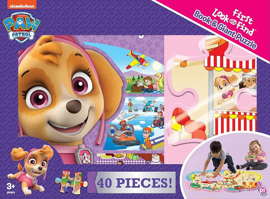 Nickelodeon Paw Patrol: First Look and Find Book & Giant Puzzle cover image