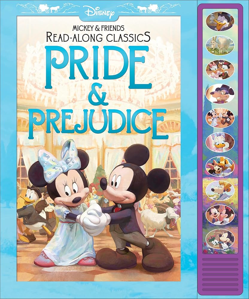 Disney Mickey Mouse and Minnie Mouse Read-Along Classics – Pride & Prejudice Interactive Sound Book – Press Buttons to Hear Story Read Aloud - PI Kids cover image