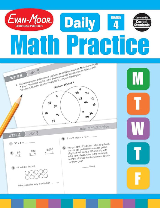 Evan-Moor Daily Math Practice, Grade 4 cover image